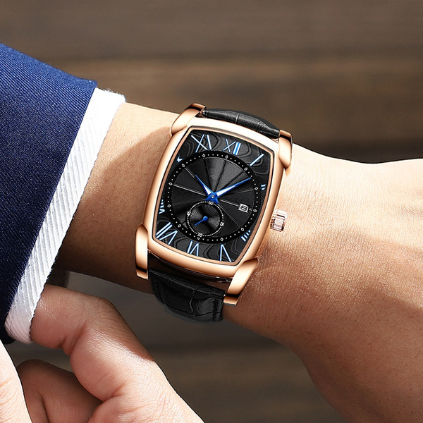 Relogio Masculino 2021 New Geneva Design Luxury Brand Men s Square Analog Digital Fashion Business Sports Watch Leather Stainless Steel Military Watch Waterproof Men s Quartz Watch