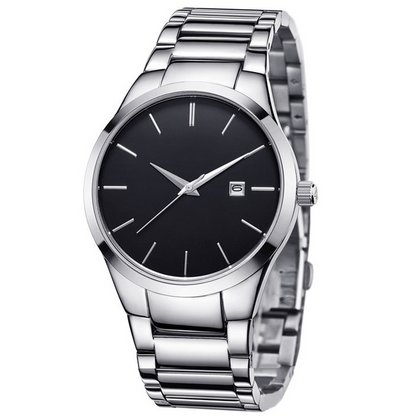 Mens Watches Sports Business Stainless Steel Analog Date Quartz Wristwatch