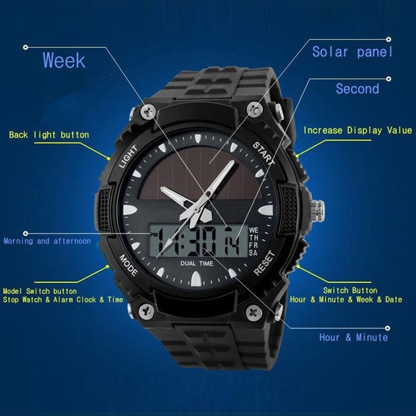 New G Style Digital Watch Shock Military Watch resistant Date Calendar LED Sports Watches Black